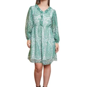 PURVAJA Women’s Fit & Flare Knee Length Dress (Floe-001-003)